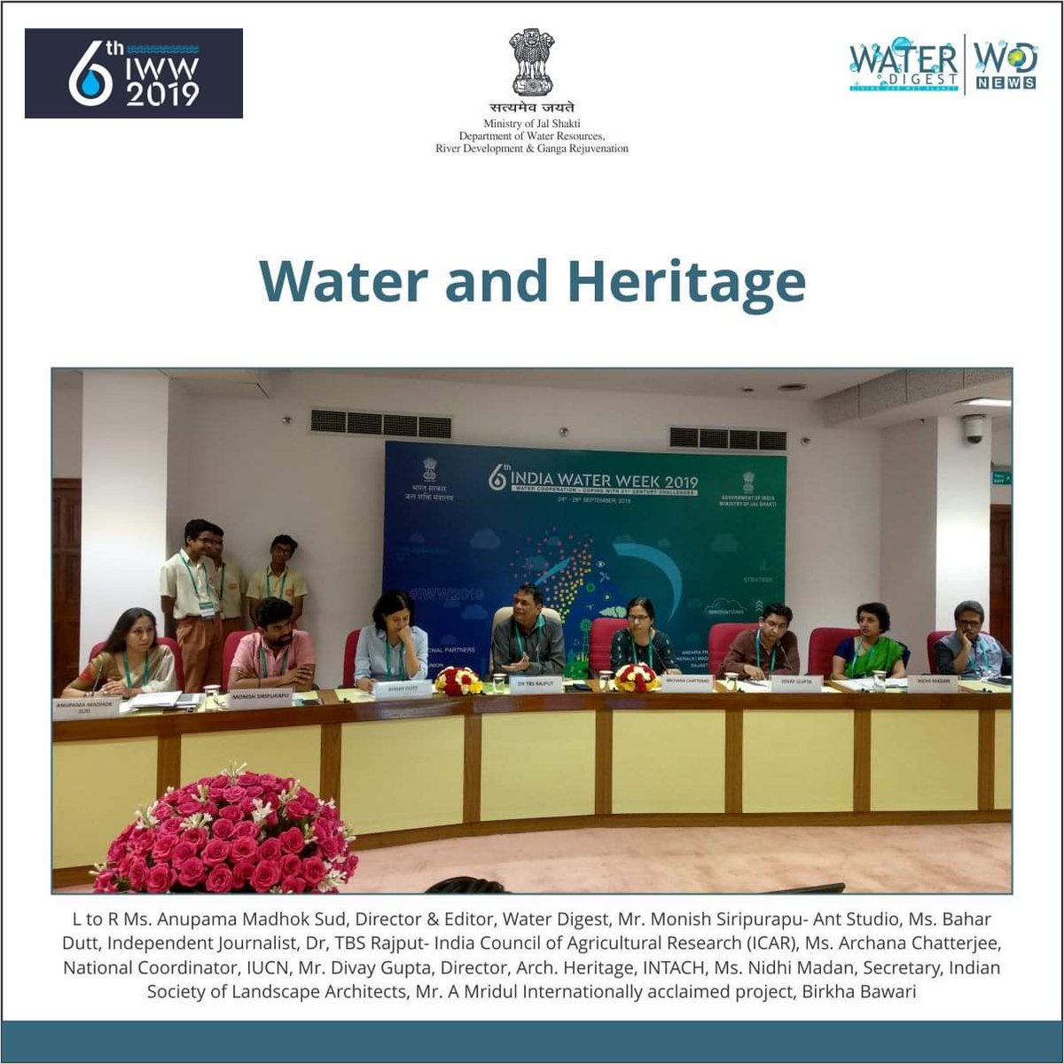 DoWRRDGR_MoJS's tweet photo. Day 3- Deliberations held in various sessions by the key experts on various important topics during India Water Week 2019. #IWW #IndiaWaterWeek #IndiaWaterWeek2019. https://t.co/eYHg0ekAar