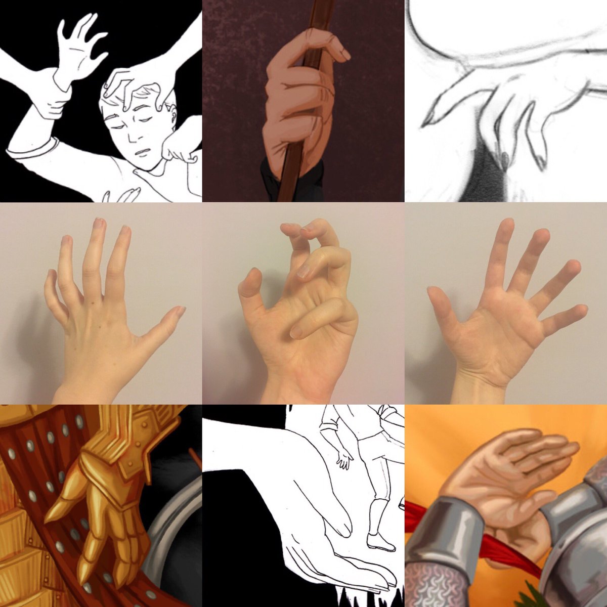 oh I love drawing hands so much!! #handvshand