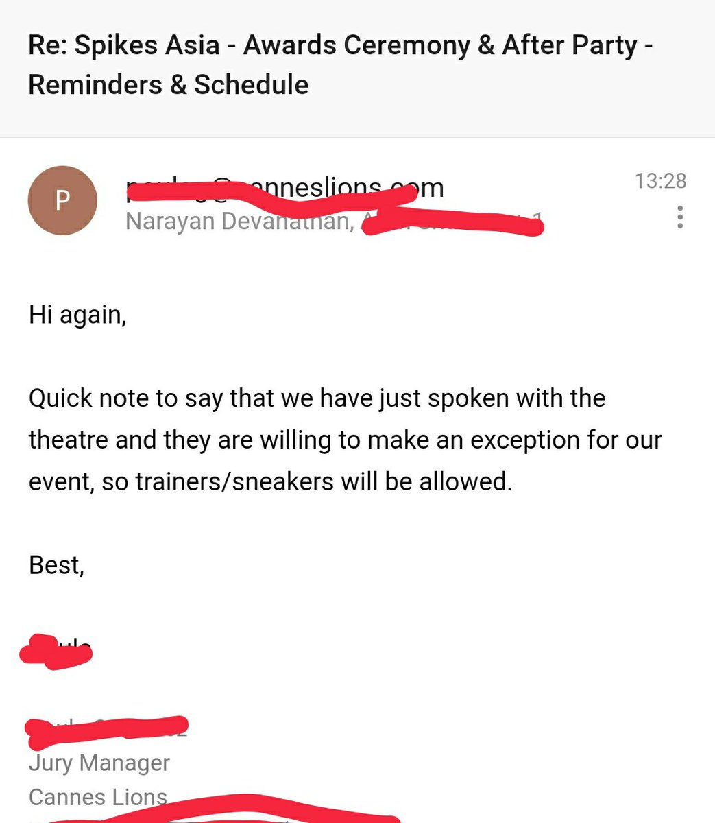 twinsighter's tweet image. Yesterday, when I wore these shoes (the unmissable ones in Pic 1 below with fellow judges at #SpikesAsia), I was told I wouldn&apos;t get entry to the award ceremony because they had a strict shoe code. The good folks at @SpikesAsia managed to swing things in my favor though (pic 2).