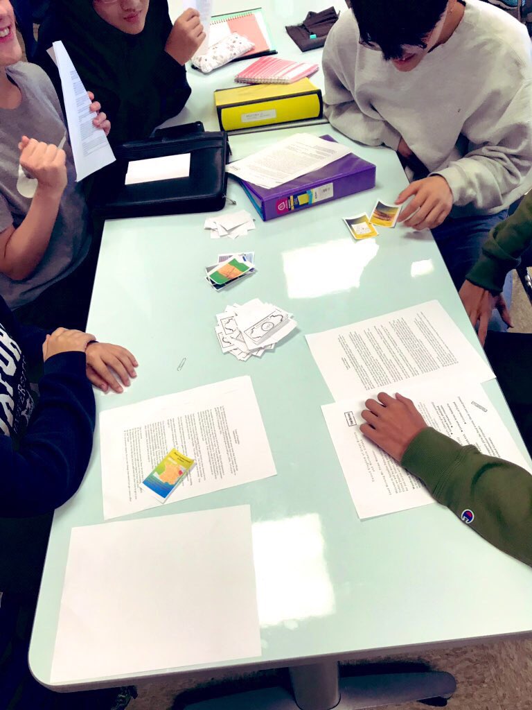 WGSocialstudies's tweet photo. Can they negotiate a better deal? 20th Century World History students take a crack at negotiating the terms of the Treaty of Versailles. @sd35wgss #think35 #bced https://t.co/9AXIfjY7Ib