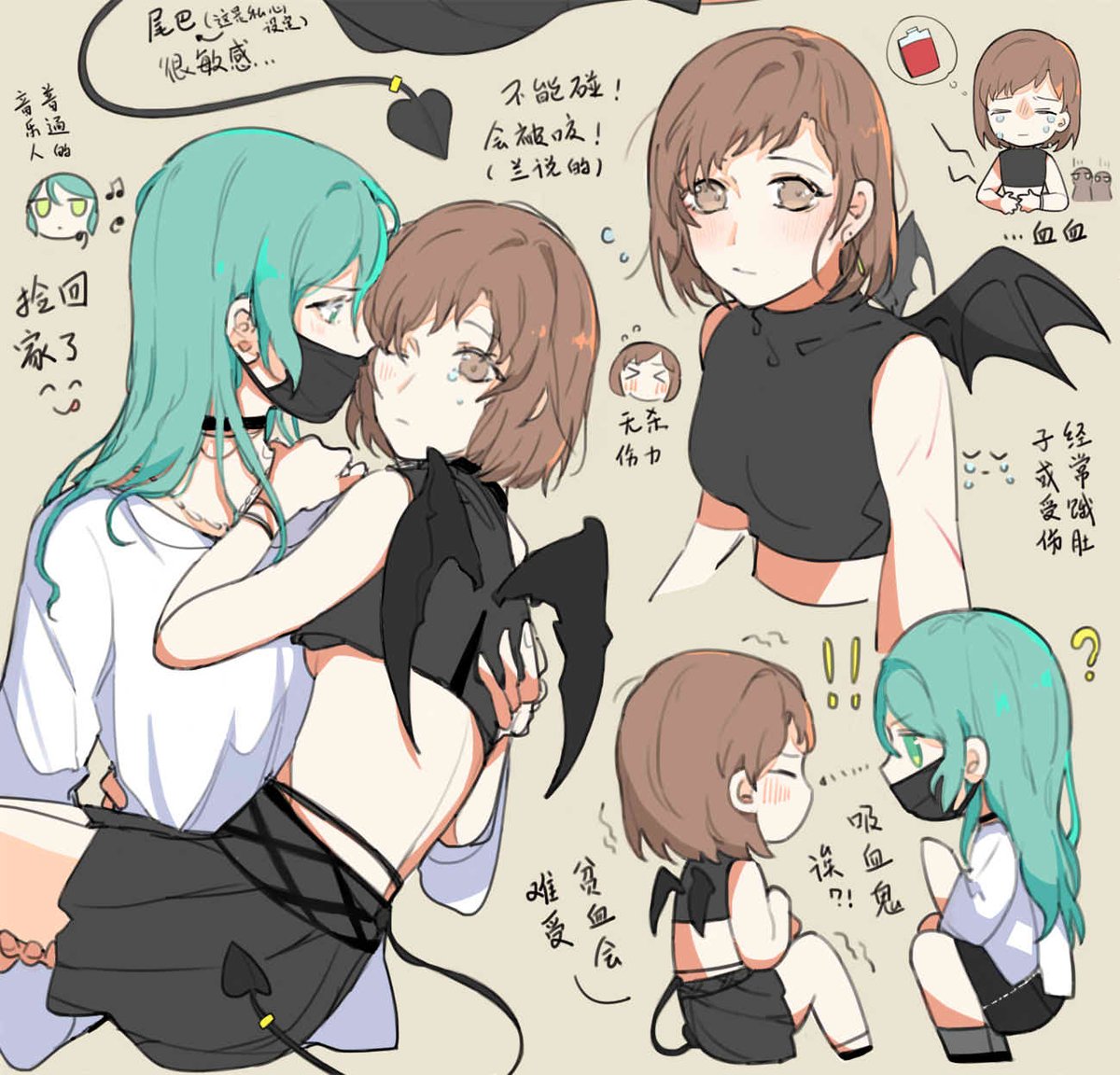 一口烤红薯 吸血鬼paro 之前和342g群友讨论了tsg如果是吸血鬼的梗 得到了各种有趣的回答 太可爱了嗯