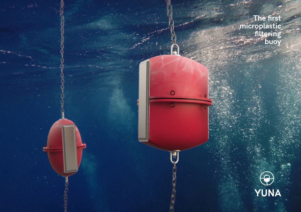 YUNA, la boia de fondeig per a eliminar microplàstics dissenyada per <a href="/YuDesignUPV/">YUDesign UPV</a>, guanya el James Dyson Award a Espanya i podria aspirar al guardó internacional: i.upv.es/2lk1VEp