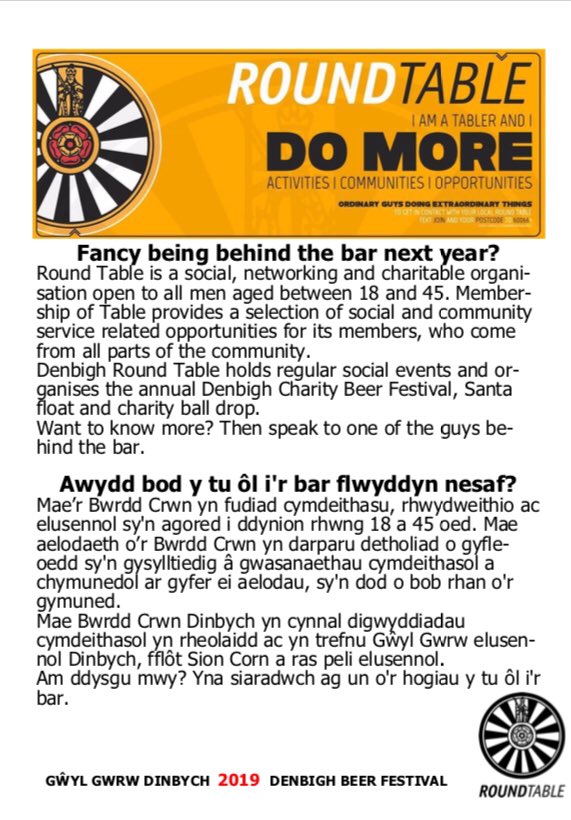 DenbighBeerFestival GwylGwrwDinbych tweet media