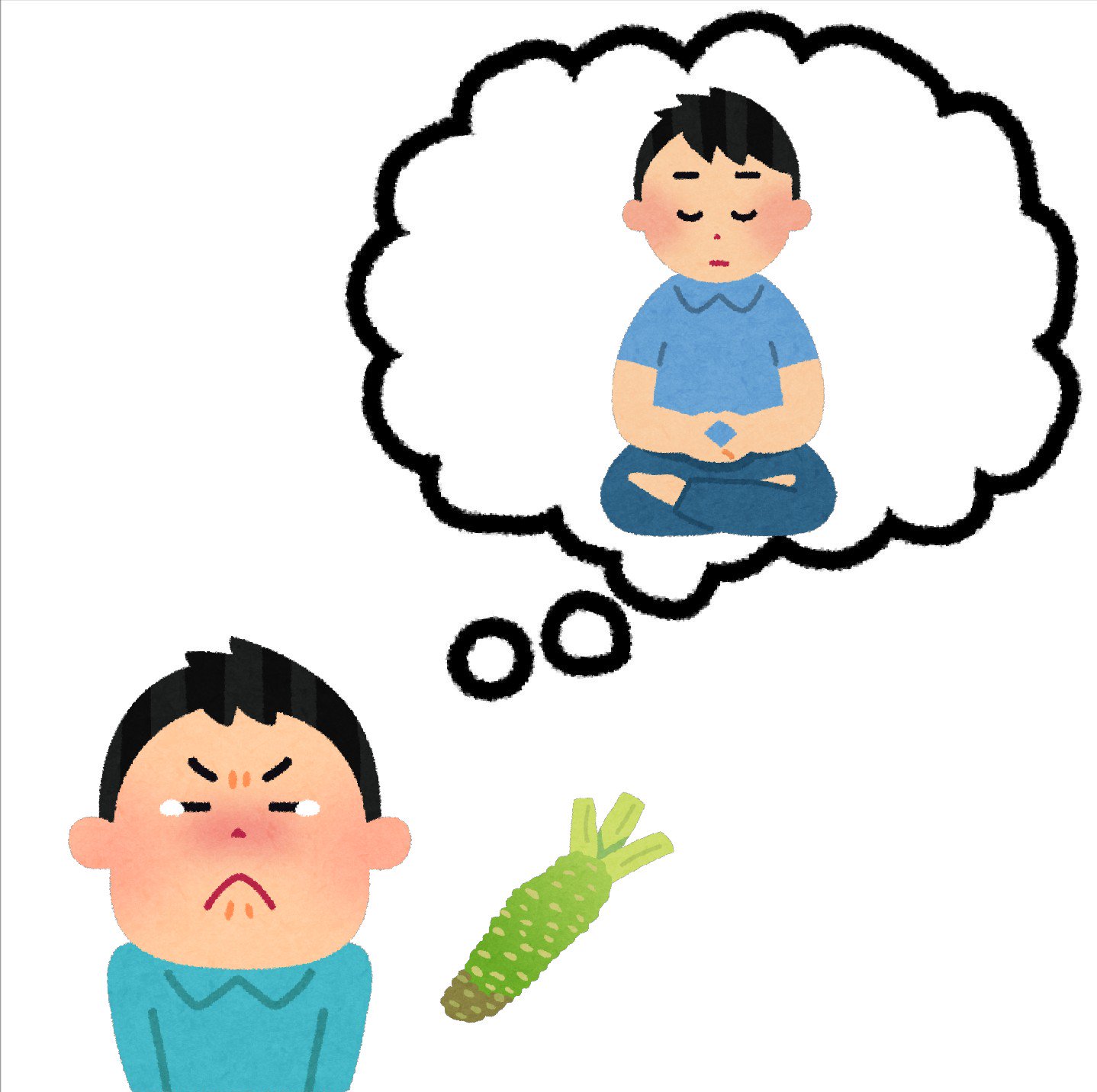 まいチクをいらすとやで再現 Twitterissa 再現難易度 使ったイラスト 4枚 ふきだしのイラスト 座禅を組む男性のイラスト 涙をこらえている人のイラスト わさび 山葵のイラスト まいにちチクショー まいチクをいらすとやで再現 Twitterissa 再現難易度 使ったイラスト 4枚 ふきだしのイラスト 座禅を組む男性のイラスト 涙をこらえている人のイラスト わさび 山葵のイラスト まいにちチクショー