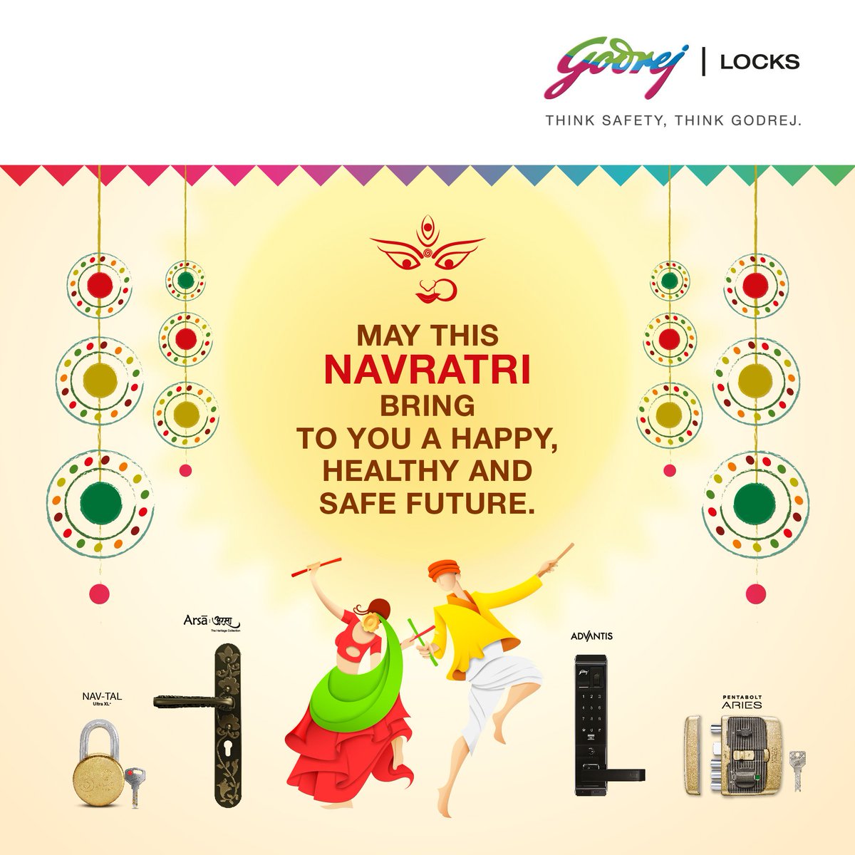 GodrejLocksS's tweet photo. Wishing everyone a very happy Navaratri season.
#GodrejLocks #Navaratri2019 #ThinkSafetyThinkGodrejLocks https://t.co/IDpCe8h3lO