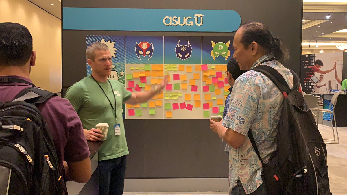 AbramGarcia20's tweet photo. Thanks to our members who visited our booth at #SAPTechEd. Glad you enjoyed and found your inner #asugsuperhero https://t.co/i4sj0jJJy3