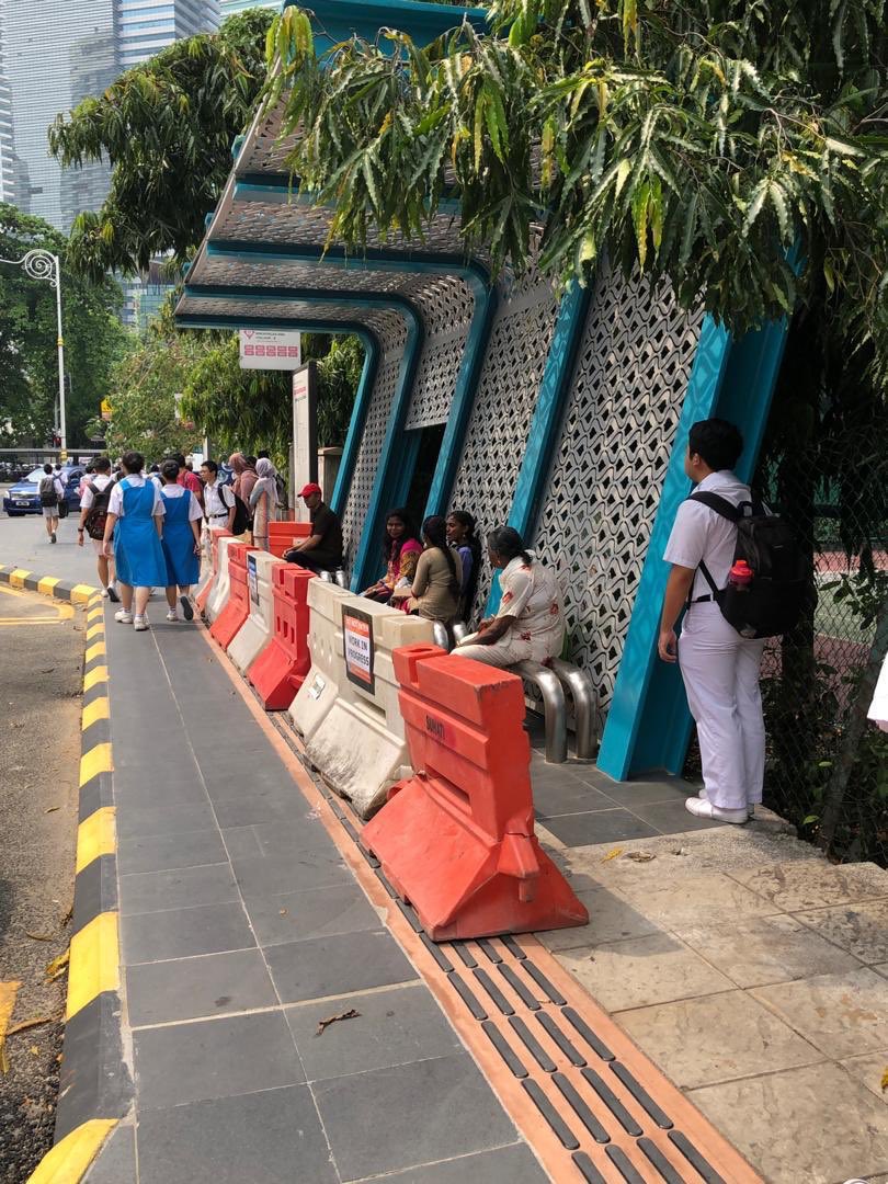 pandamerv's tweet photo. @WORLDOFBUZZ My friend who is the architect cried when she saw this. How can you fault the design without investigating. The public sat in unfinished bus stops. https://t.co/oCDmAk5hXu