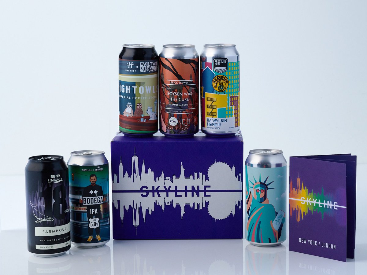 TheSkylinePro's tweet photo. Six London and six New York craft breweries collaborated on six different beers for the Skyline Project, a cultural exchange between two of the world’s great beer cities.
And it's finally time.
#SkylineBox is here.
Head to @beermerchants to order yours: https://t.co/ti40eh6xxd https://t.co/6ncoQ84JIo