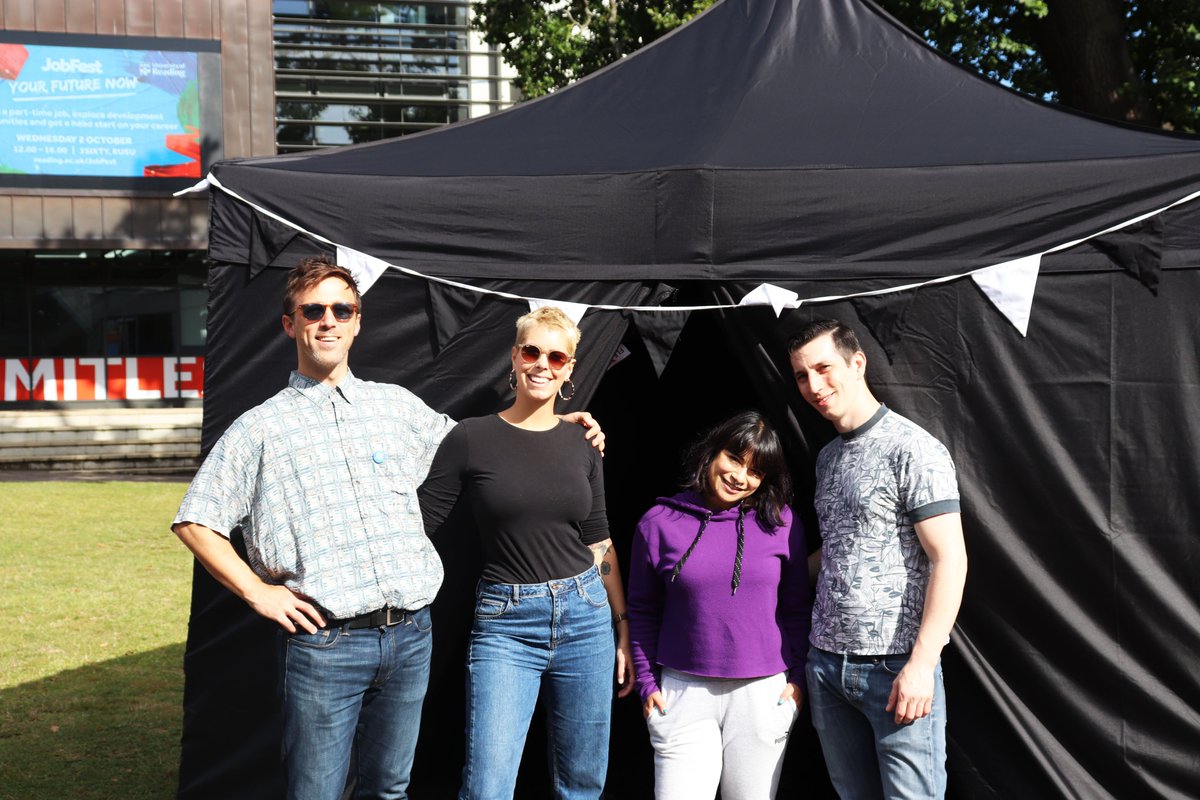 ReadingUniSU's tweet photo. After the huge success that was 'Time of your Life' yesterday, a play about mental health at uni, the wonderful @caravan_tweets team are here again today with another free 10 minute play in a caravan: Ninety Four Thousand, an illuminating story of hate crime. [1/2] https://t.co/ZyX35UOr3S