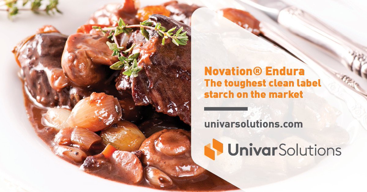 UnivarEMEA_FI's tweet photo. Novation® Endura from @Ingredion is the most #process tolerant #functional #nativestarch available. Perfect for challenging #recipes made in tough conditions, it matches the performance of the strongest #modifiedstarch whilst supporting #cleanlabel &amp; #natural claims too! https://t.co/NElTiJ4bgg