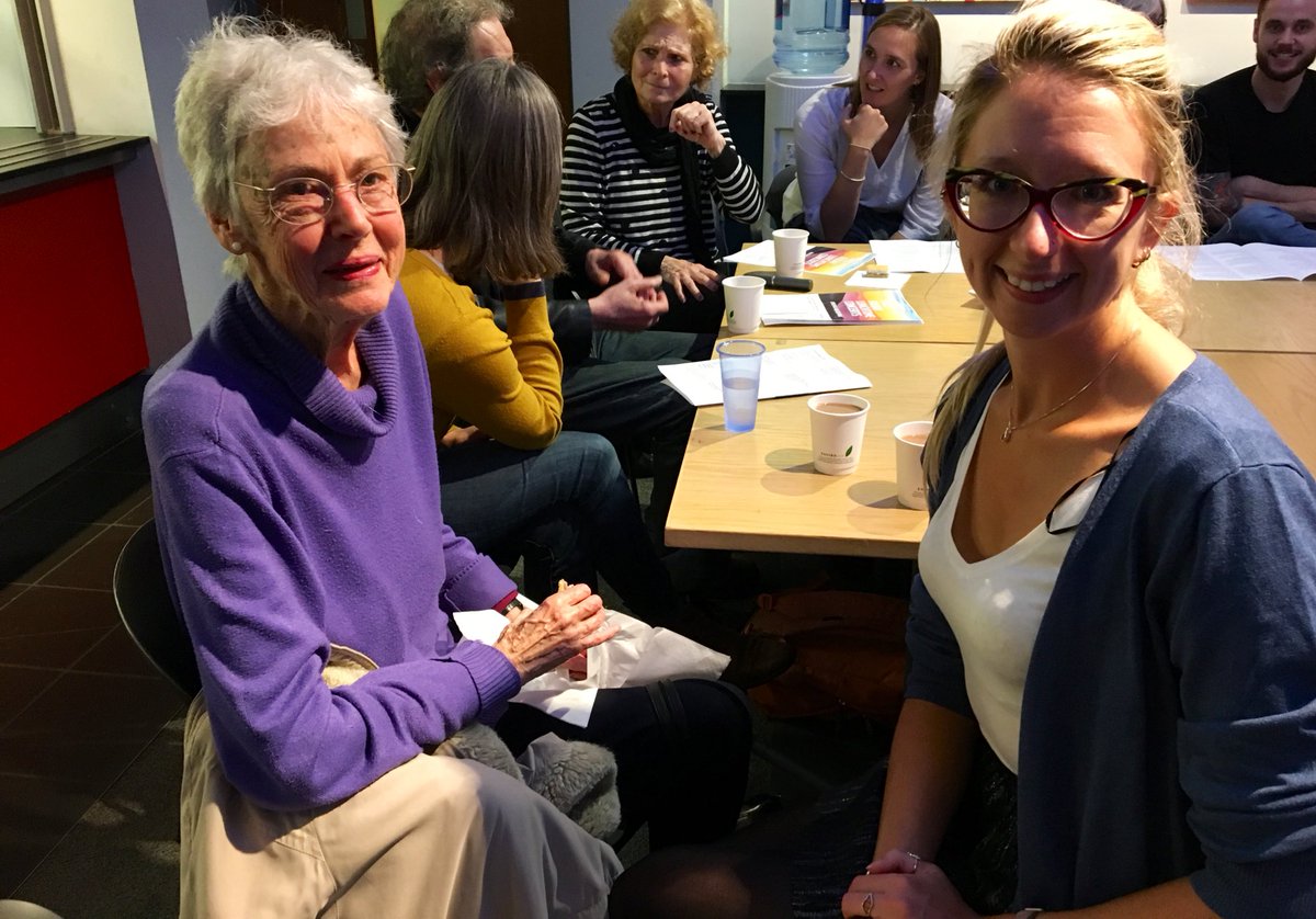NorthLDNCares's tweet photo. Friday hasn’t started too shabbily for the neighbours, Ellen, Sarah, Jocelyn and Alex are enjoying a cuppa and a chat before watching a performance from some of the @lsostlukes finest musicians. Friyay indeed! 🎶 https://t.co/K0ZzulRz4k