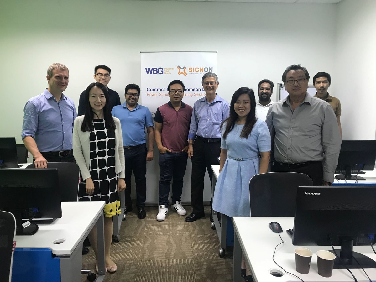 wiredboxgroup's tweet photo. Thomson's Line Stage 4 and 5 teams freshly trained in Traction Power Simulation Sinanet software. We thank our customer #guthrie engineering and #LTA for entrusting us. #guthrierengineering #LTA #Signon #WBG #simulation #Tractionpower #engineering #railway https://t.co/aa6XXaYkqK