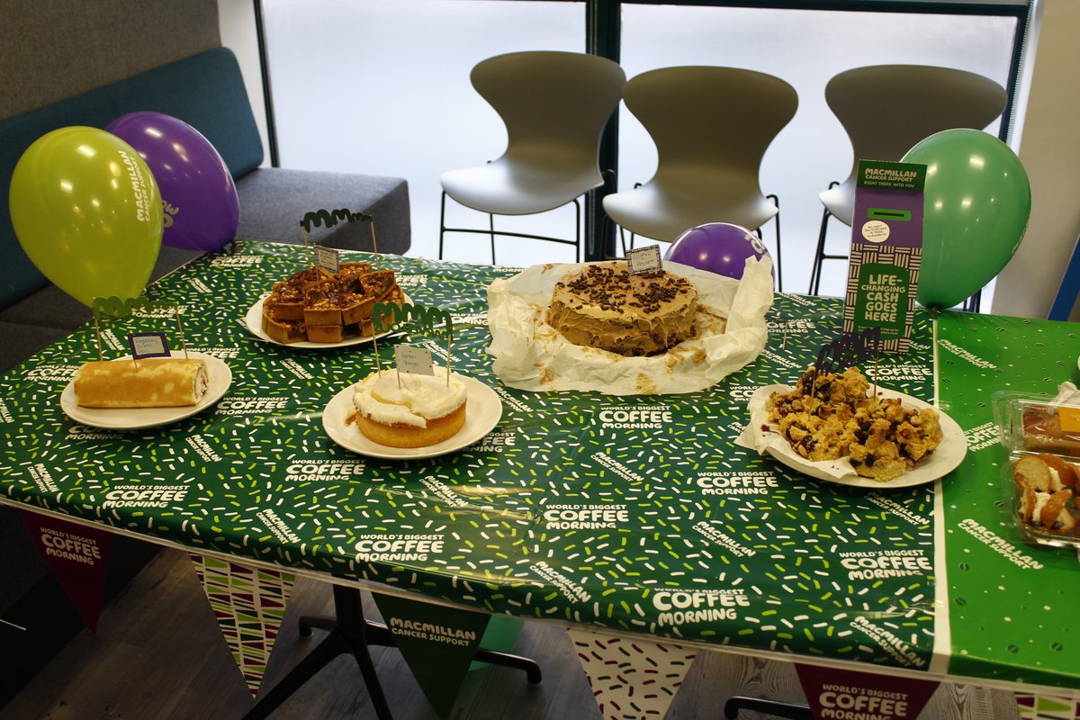 #MacMillanCoffeeMorning at Reliable’s International Headquarters! 💚☕