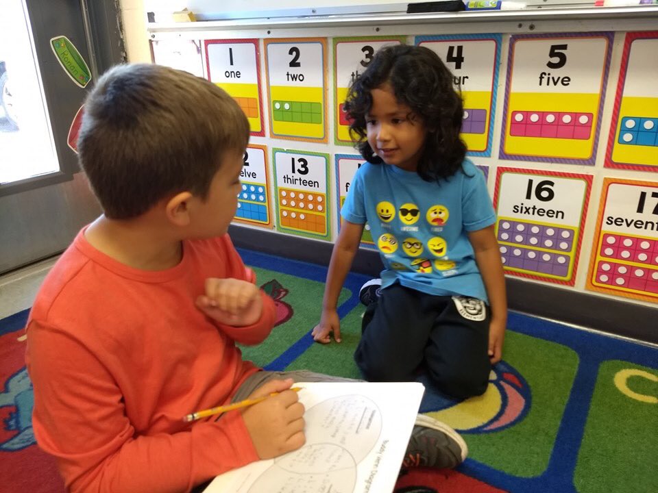 Tarkington_K's tweet photo. Kindergarten working with third grade buddies! #21learn #Kindergarten @ZachRebecca https://t.co/NyHUdbjku2