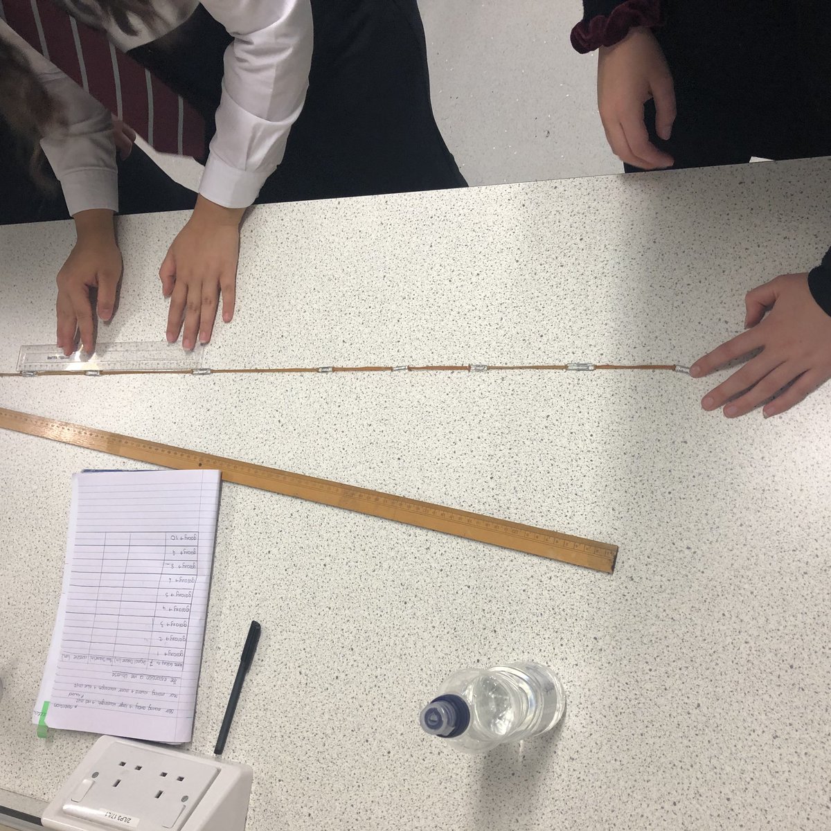 ForAcadPhysics's tweet photo. Higher investigating the expansion of the universe; using paper clips and rubber bands! Despite choosing different “home” galaxies every group managed to find that the expansion was the same regardless of where you measured from #mindblowing #cosmology #activelearning #HubblesLaw https://t.co/XI3K7cMl24