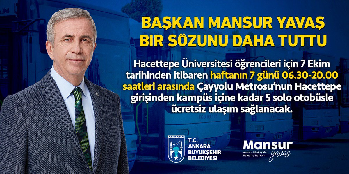 ankarabbld's tweet photo. YILLARIN SORUNUNA MÜDAHALE 👍

Beytepe Kampüsü ile metro istasyonu arasında 5 solo EGO otobüsü ücretsiz ring seferleri düzenleyecek. Uygulama 7 Ekim Pazartesi başlıyor. 🚌

Çünkü,
Öğrencilerimizi seviyoruz.

Çünkü,
#Büyükşehirİşbaşında
@mansuryavas06 https://t.co/j0eUQTVB5B