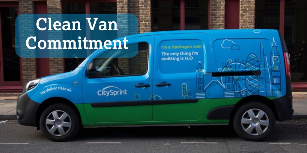 CitySprint_UK's tweet photo. We are pleased to announce that we have signed the #CleanVanCommitment! Led by @globalactplan in partnership with @ENGIE_UK, the aim is to switch to #ZeroEmissionVehicles like our #HydrogenVan by 2028.

Click here to find out how we will be contributing:
https://t.co/hKhMa9oetM https://t.co/kRuHXGrmG5