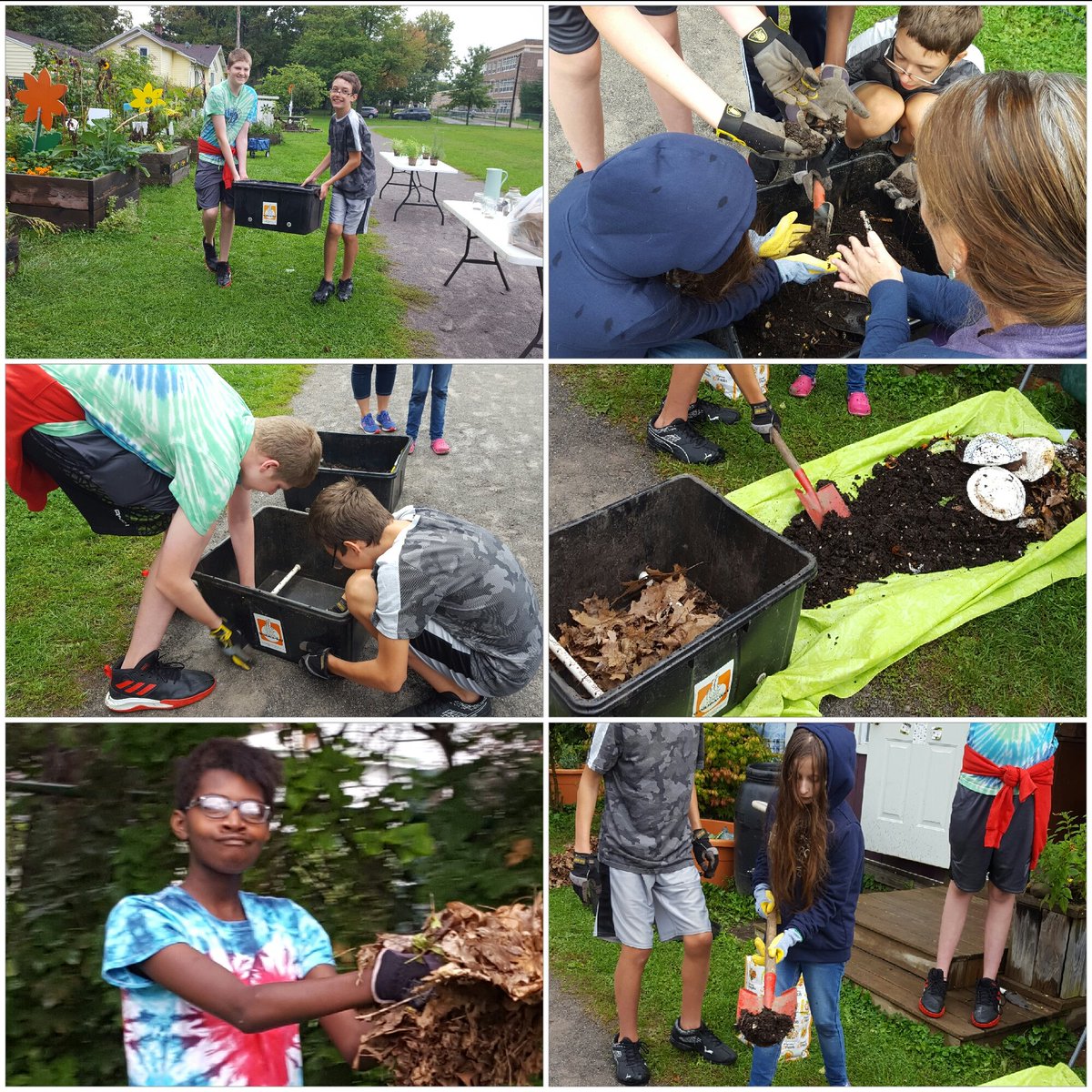 givinggardenUP's tweet photo. HHS Ss build a vermicompost bin. #hcsdf2s #farmtoschool #hcsdlearns #kidsgardening @LSajdakHHSWBL #lifeskills #workbasedlearning #compostiscool #greenjobskills #vermicomposting #wormpower #futurewormfarmemployees #savingthesoilonewormatatime #villageofhamburgny @HamburgHigh https://t.co/qm3ey9Omth