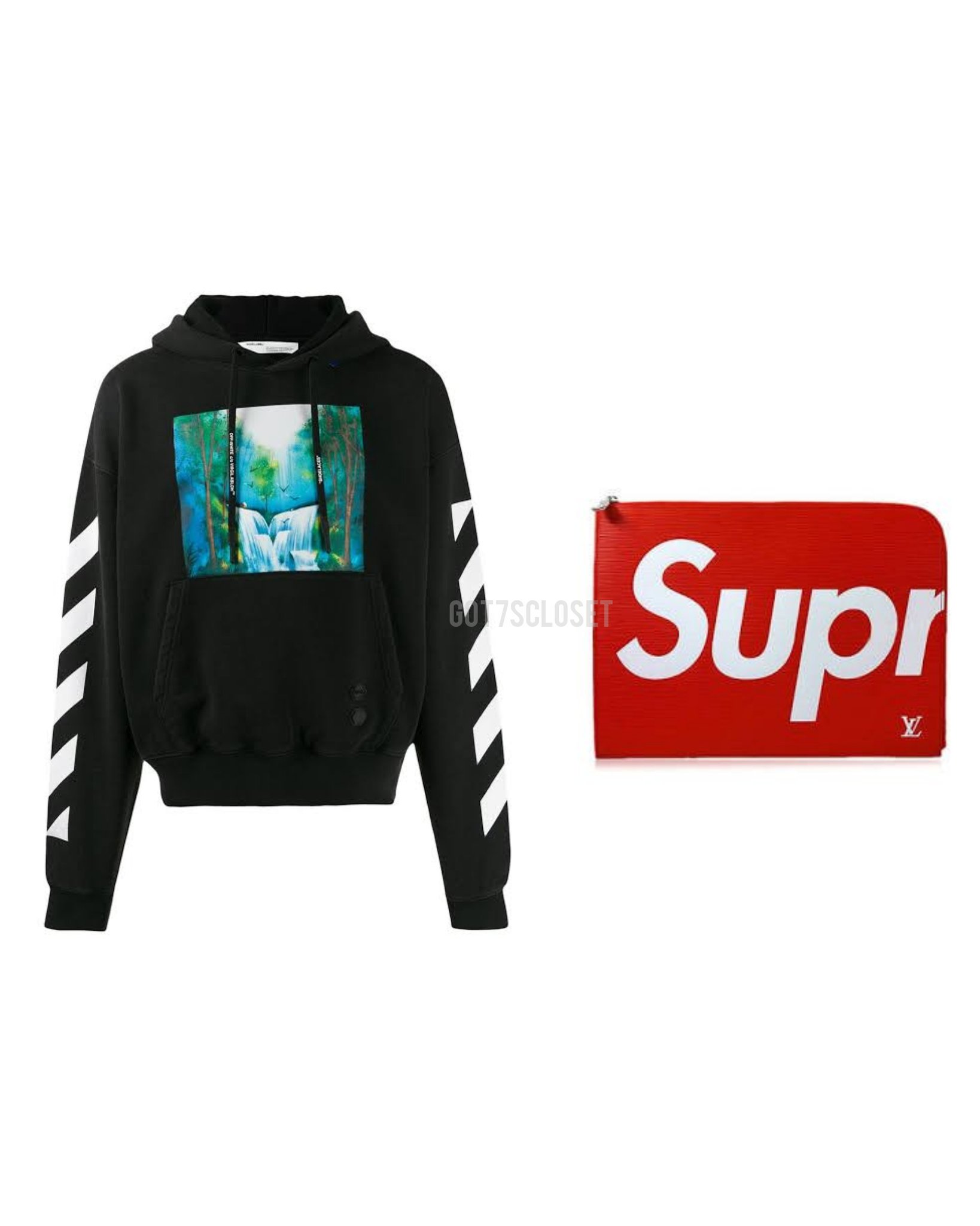 Off white best sale diag waterfall hoodie