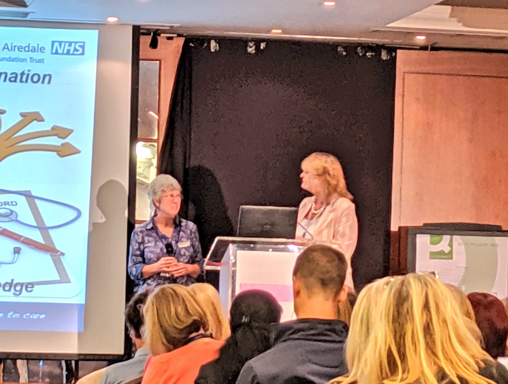 GeriSoc's tweet photo. Fiona Widdowson discusses 'Goldline' in AWC and Bradford which is a nurse led 24/7 telephone service providing end of life advice and support #GSFConf19 https://t.co/o6LSSSdo0o