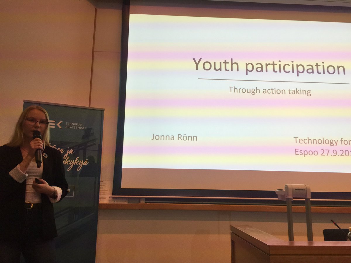 TekTuula's tweet image. Youth movement demonstrate an active citizenship for climate issues presented by Jonna Rönn #techforclimate #FridaysForFuture