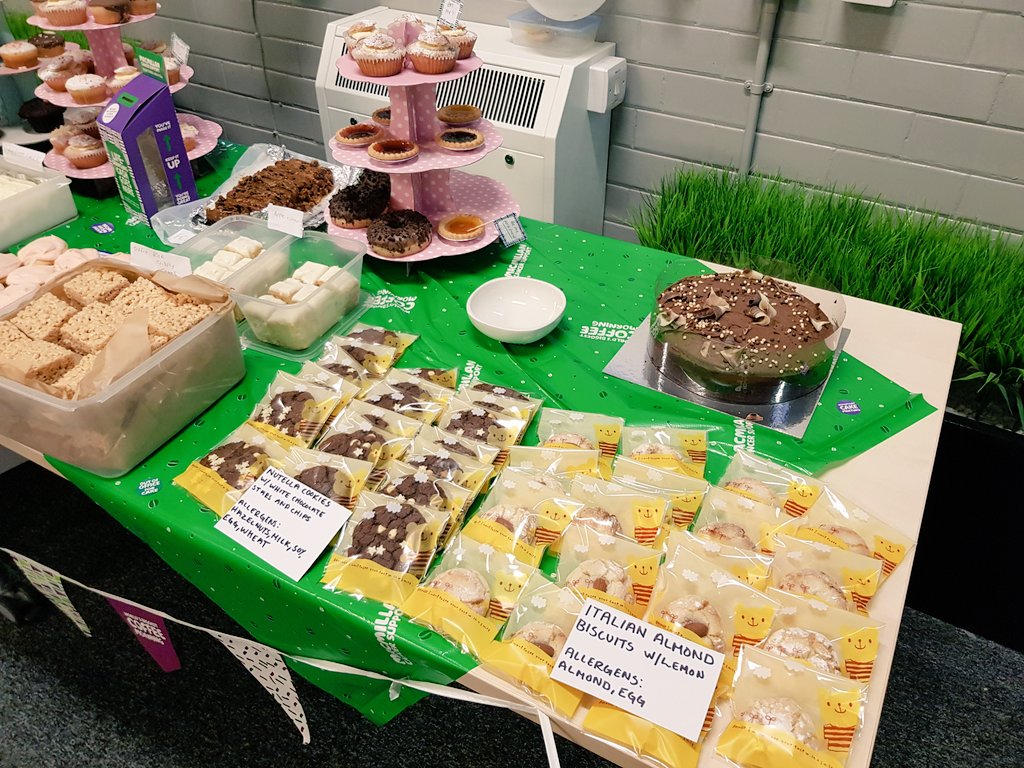 SIL_Ltd's tweet photo. Our #macmillancoffeemorning is underway, thanks to everyone who has baked, bought or donated so far! Raising vital funds for a great cause &amp; eating cake (two of our favourite things) Star Baker to be announced later 🍰🧁🍪🥧🍩 
@macmillancancer #FeelGoodFriday https://t.co/AlFRyuJR0m