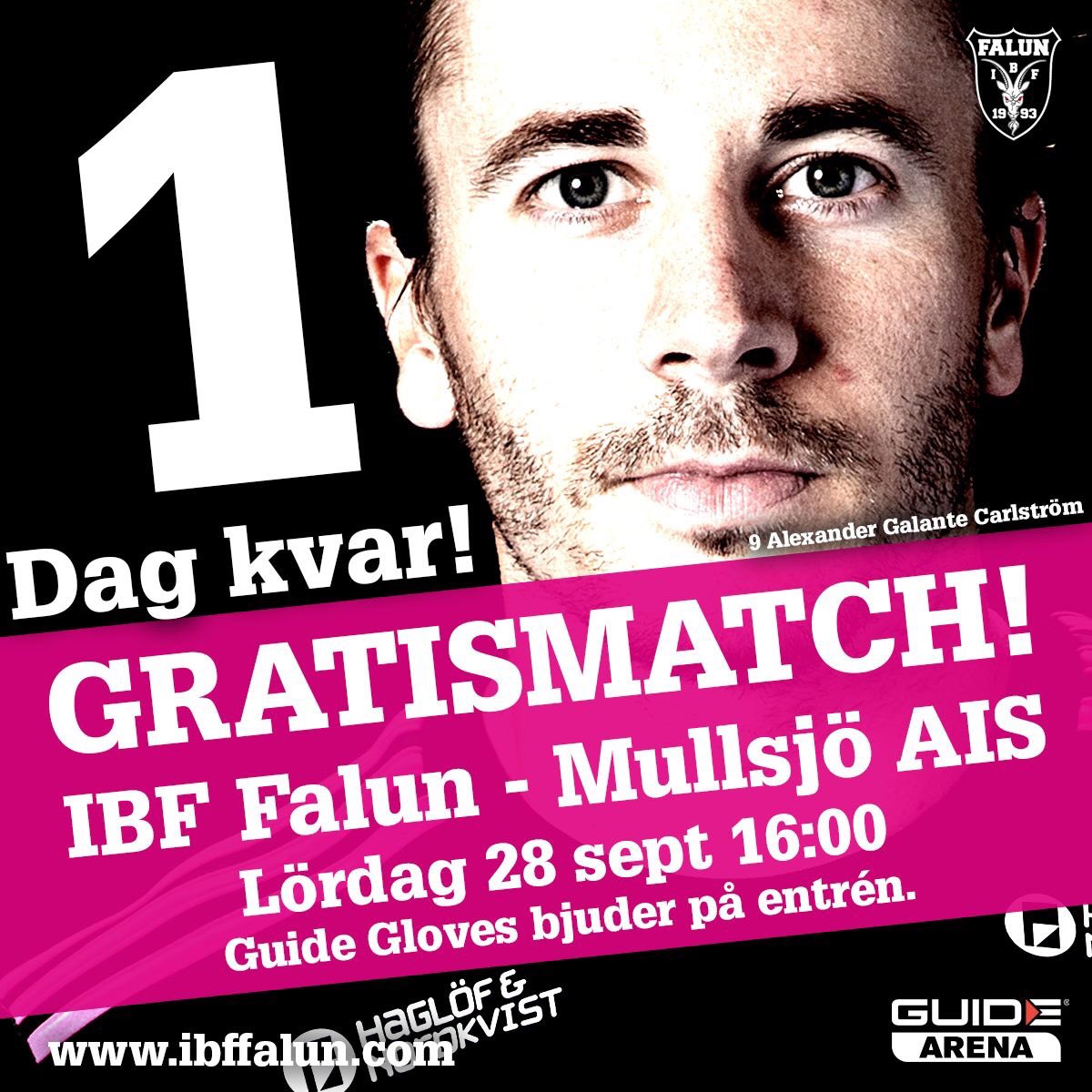 IBFFalun's tweet photo. I morgon är det äntligen hemmapremiär i Guide Arena! Guide Gloves bjuder på entrén och du bokar din plats i arenan på https://t.co/0iYnZbwY5B #ibffalun https://t.co/ckcZ7QYccM