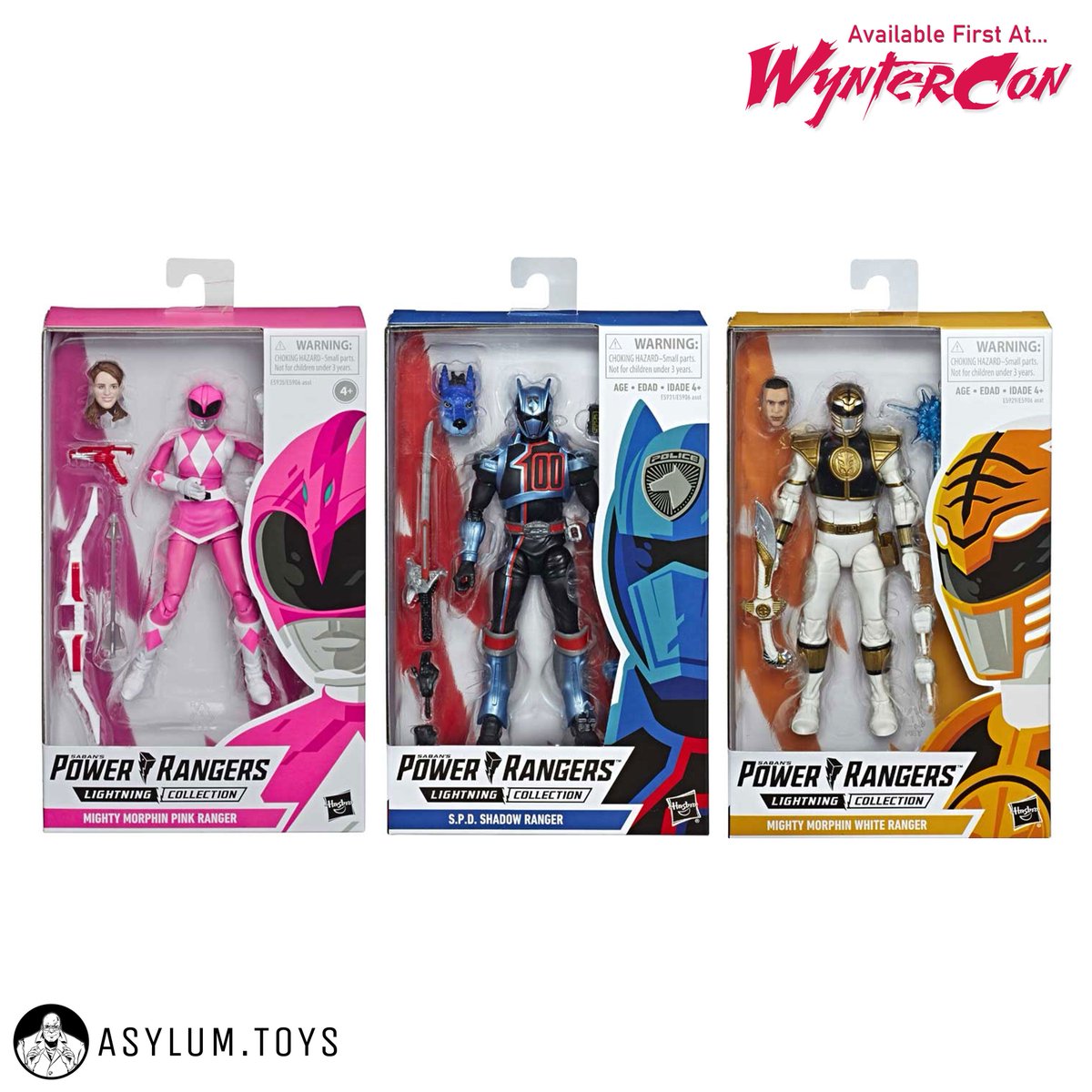 AsylumToys's tweet photo. Tomorrow is the big day #WynterConVI. I love the #PowerRangers #LightingCollection Action from #Hasbro and haven't only managed to get more #MMPR #WhiteRanger and #SPD #ShadowRanger but also the #PinkRanger for this weekend! Available first at WynterCon, Eastbourne Sports Park https://t.co/30Pt93CrTS