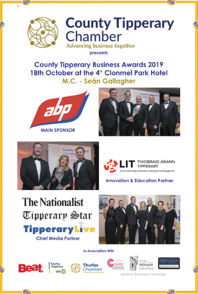 CTChamber's tweet image. Excitement is building to the County Tipperary Business Awards in October #supportforbusiness #tipperary #chambersireland