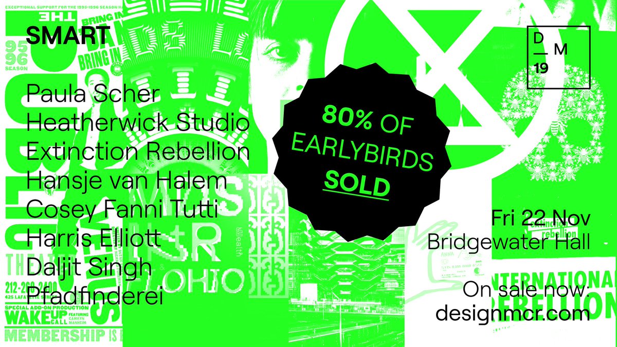 designmcr's tweet photo. IT'S PAYDAY! well for some of us but regardless we have massive subsidised EARLY BIRD tickets on sale .... until MONDAY 30th.

So grab a bargain thanks to our sponsors and see some of the worlds most inspiring creatives across 3 areas...

https://t.co/uprg0PiPnD https://t.co/0Xyjl6XXAg