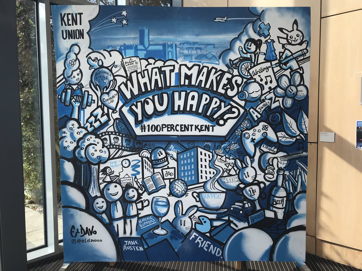 unikentmature's tweet photo. What makes you happy at Kent? Let us know in the comments section. 
Absolutely love this artwork inside the entrance of Jarman building! 
@UniKent @UniKentArts @KentUnion #100percentkent https://t.co/GWjkbTzVTL