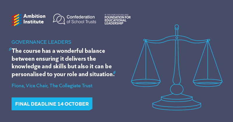 CSTvoice's tweet photo. Governance Leaders programme in partnership with 
@Ambition_Inst &amp; @churchofengland deadline date 14 October. Dont miss your chance to book❗ https://t.co/O9LrIKd38G https://t.co/tMe3iXbFWh