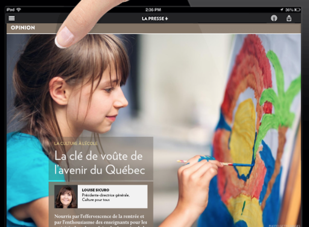 LA CULTURE À L’ÉCOLE
plus.lapresse.ca/screens/8f41d9…