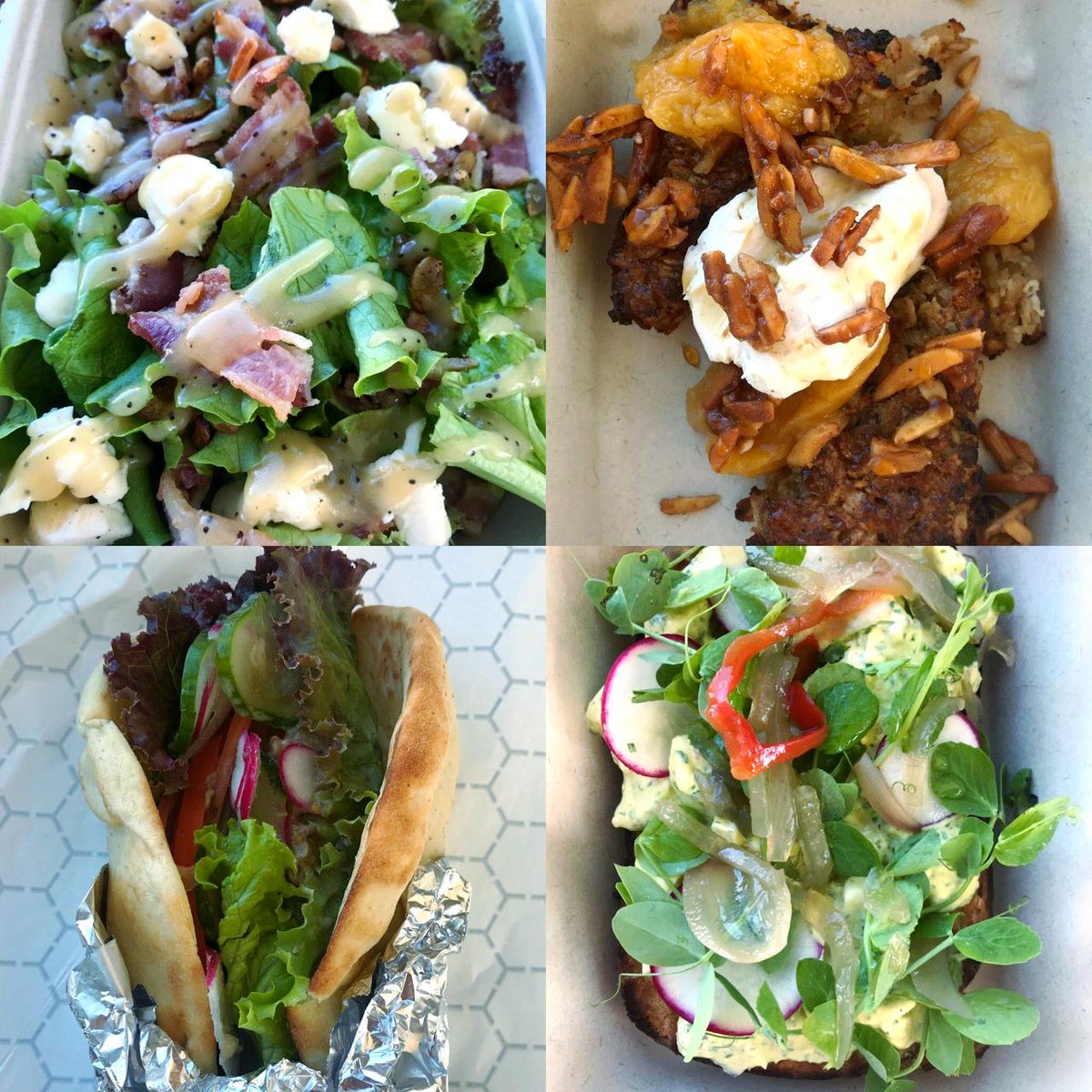 FarmFreshRI's tweet photo. Last day — $6.99 #PawtucketRestaurantWeek #deals! Visit #HarvestKitchen 8-3 today & enjoy these #specials: #AutumnSalad / #BakedOatmeal w/Fresh Ricotta & #CandiedNuts / #Vegan #BabaGanoush Wrap / Pesto #EggSalad Toast All come w/sm coffee, tea, or #HKkooler
#2BayleySt #Pawtucket https://t.co/apVmpbcvCU