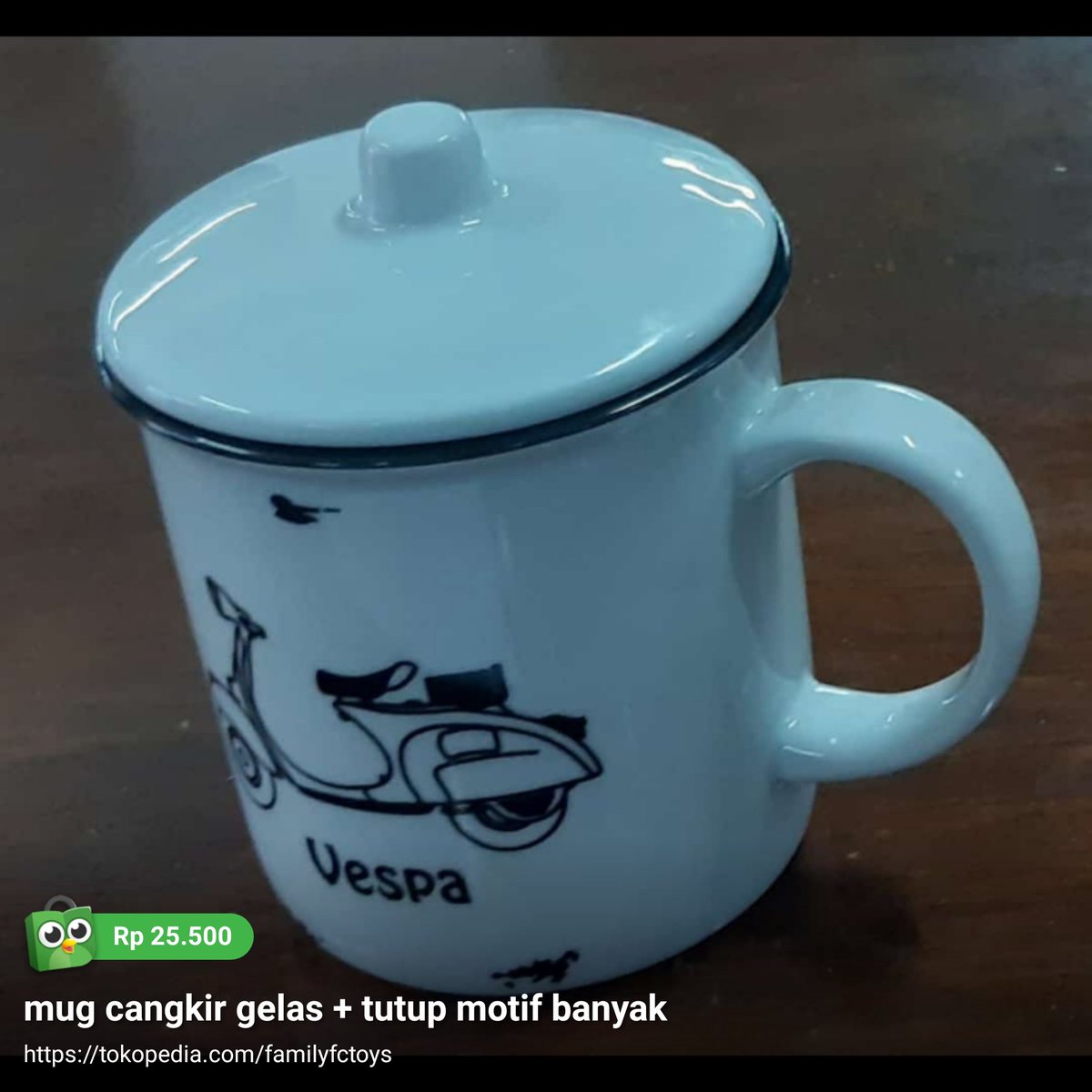 Temukan mug cangkir gelas + tutup motif banyak seharga Rp 25.500 hanya di Tokopedia!
tokopedia.link/Z1zMP394j0