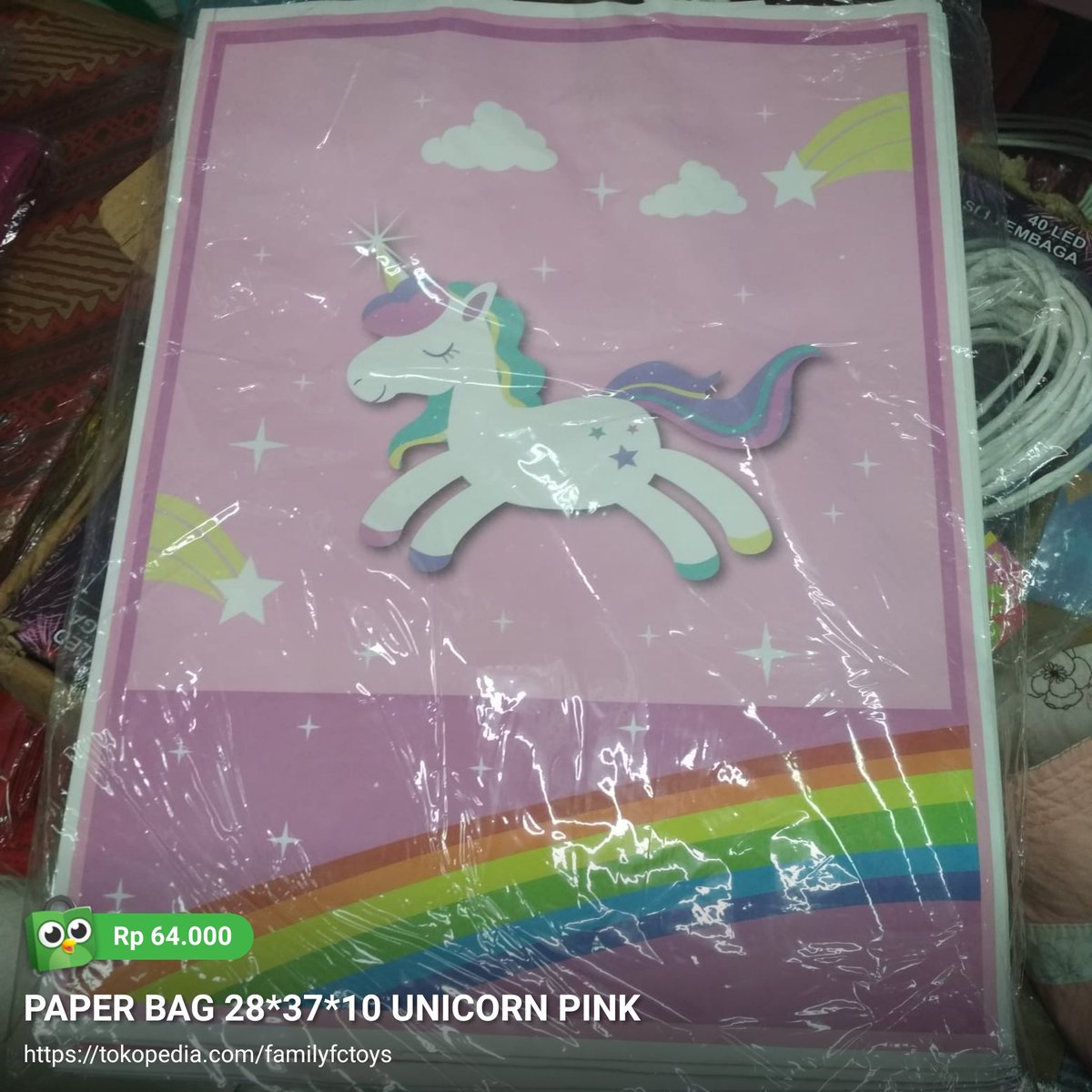 Temukan PAPER BAG 28*37*10 UNICORN PINK seharga Rp 64.000 hanya di Tokopedia!
tokopedia.link/CLB0Ijf5j0