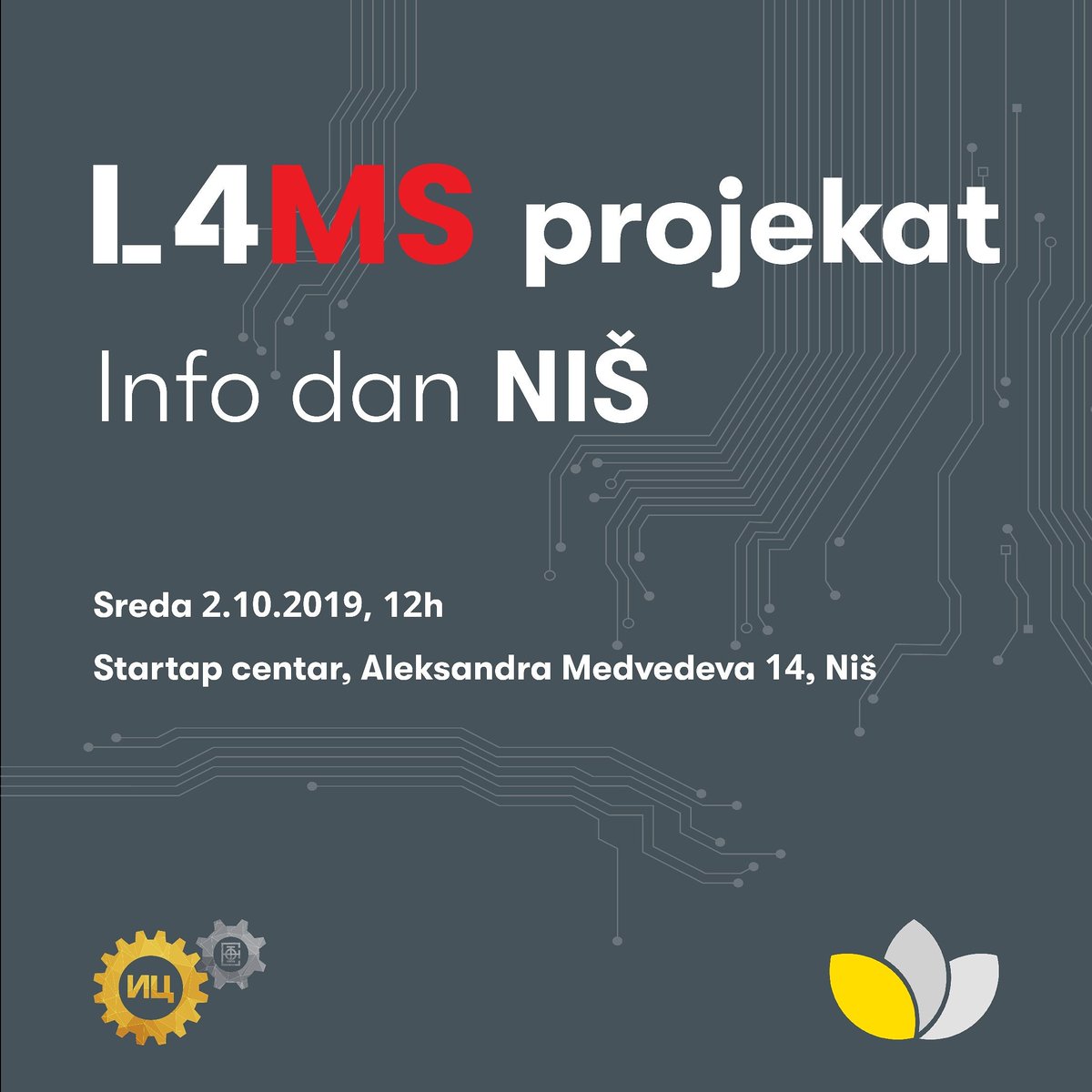 ICEF_etf's tweet photo. Info dan NIŠ - Mogućnosti finansiranja u oblasti pametne logistike u okviru L4MS projekta.
Sreda, 2. oktobar u Startup centru Niš.
Vidimo se!
#L4MS #infoday https://t.co/ctraPEArEK