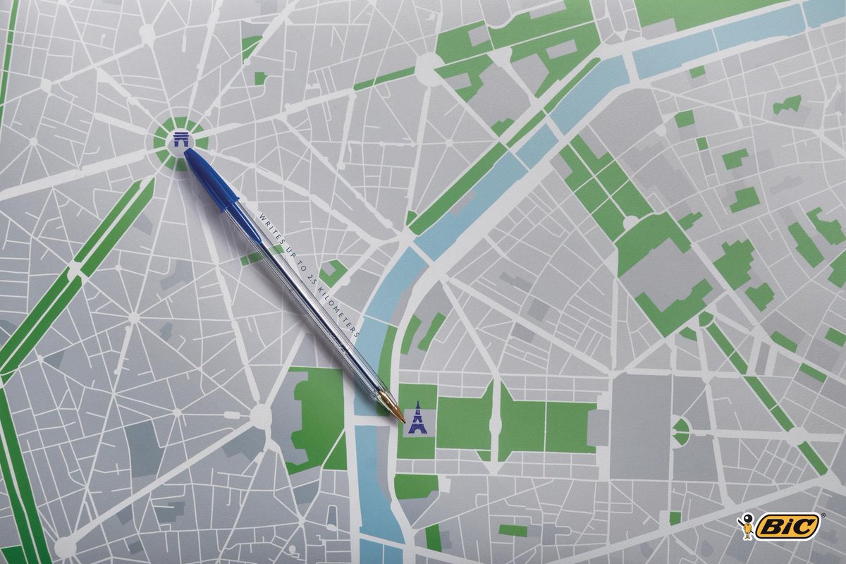 creapills's tweet photo. Peut-on faire une campagne plus efficace pour souligner qu'un Bic peut écrire sur plus de 2,5 km ? Brillant 💡

Agence : @VMLYR https://t.co/OnMQGGmo47