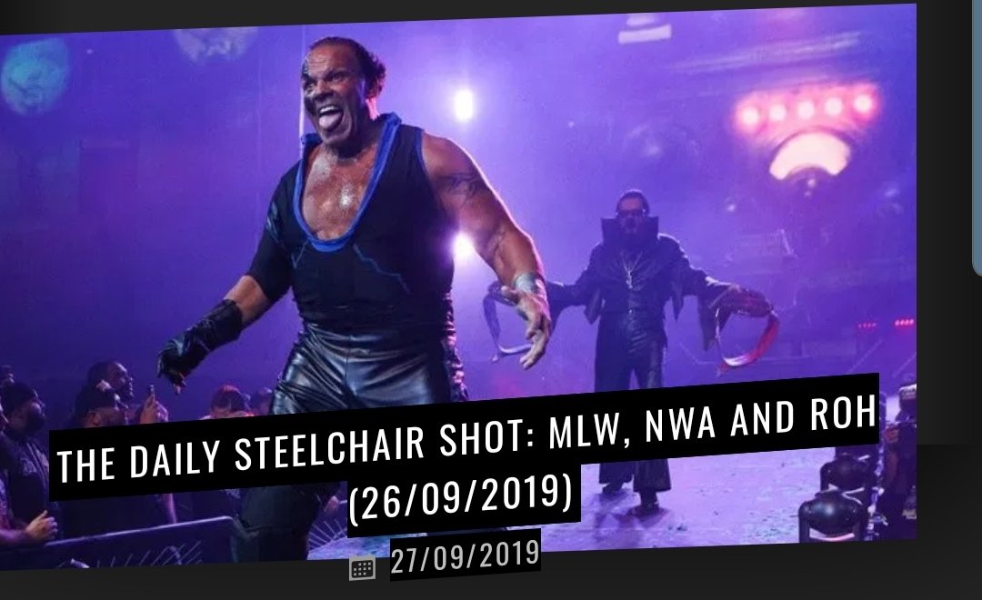 SteelChairMag's tweet photo. It's our Daily Steelchair Shot News written by @FrenchNygma

You should click on the link below, and have a read of some of the things happening in MLW, NWA, ROH and more!

https://t.co/NtUlEjPRUA

#MLW #ROH #NWA #DBSmith #TomLawlor #JamesStorm #NickAldis #AllysinKay #BillyCorgan https://t.co/UkzDJ8s2ln