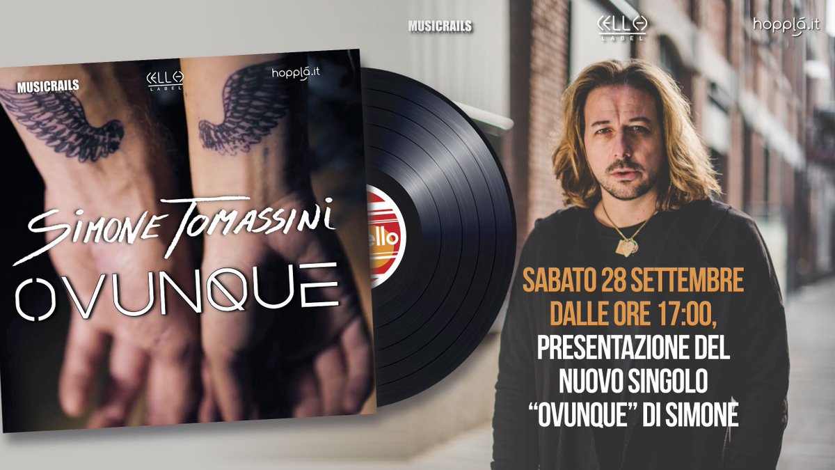 CentroCarosello's tweet photo. SIMONE TOMASSINI, sabato 28 settembre dalle ore 17.00 presenta il nuovo singolo OVUNQUE 📀. Mini live e incontro con i fan: vi aspettiamo!
#centrocarosello #music #minilive
https://t.co/aOdGRqG0gO https://t.co/czO8AS1KCK
