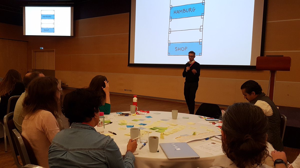 2pk_koen's tweet photo. Part 2 of our #euroia19 workshop:
@KonstantinWeiss giving a bit of history about containers first, and then explaining the principles of his #containermodel https://t.co/zXwjRKFqAm
