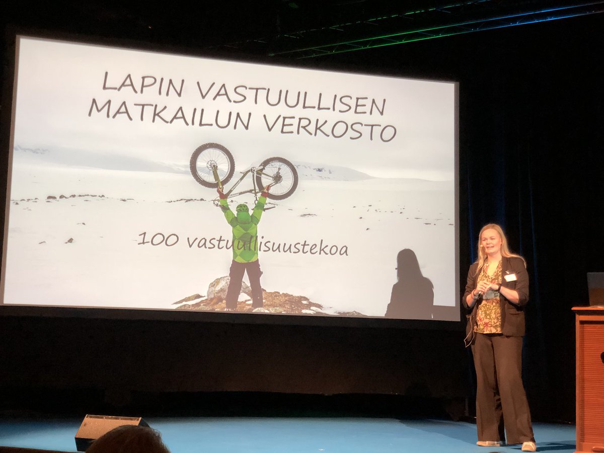 PyryHm's tweet image. Vastuullisen matkailun teot ja niistä viestiminen on tärkeää. @NiinaNinja #matkailuparlamentti #vastuullisuus #lappi