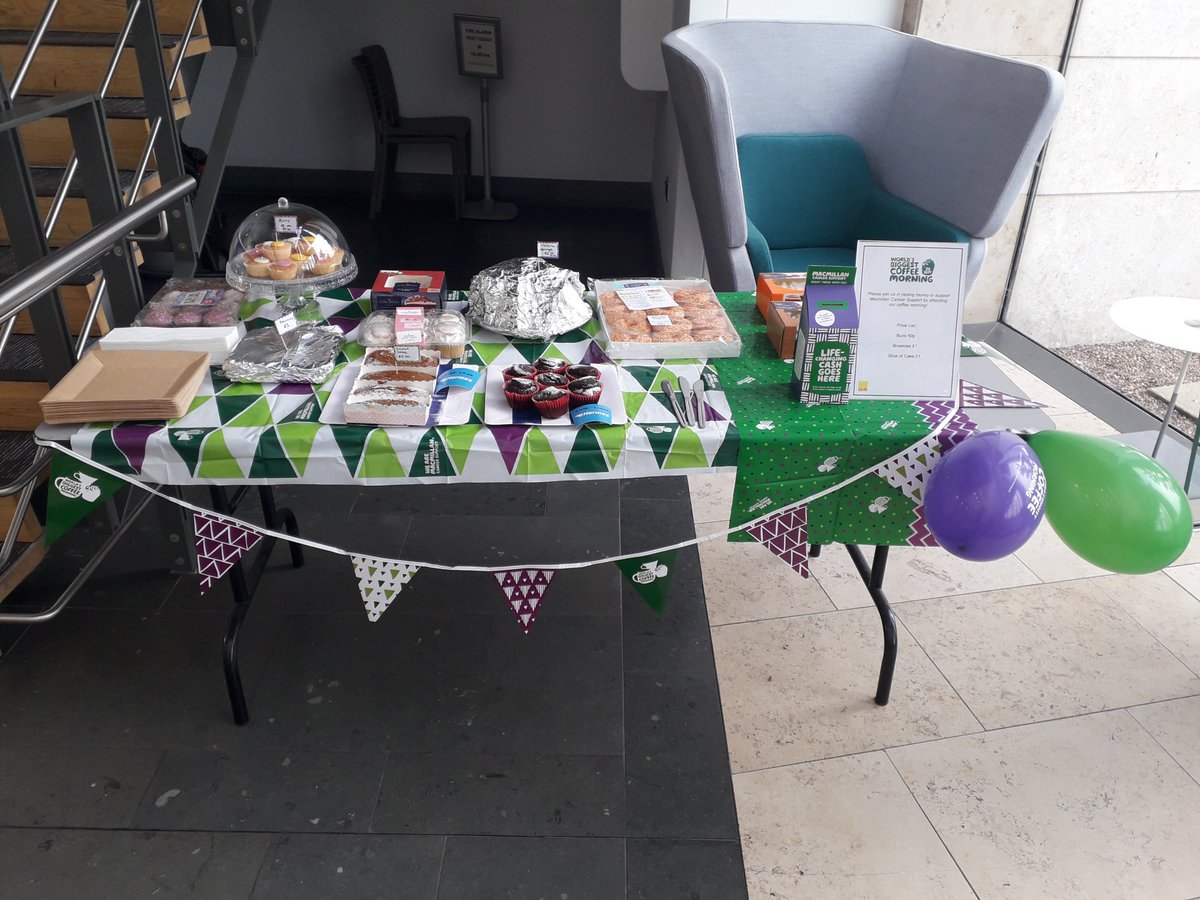 Happy Friday! We are excited to have Cake for breakfast this morning at No1 Whitehall Riverside ! #macmillancancersupport #macmillancoffeemorning
