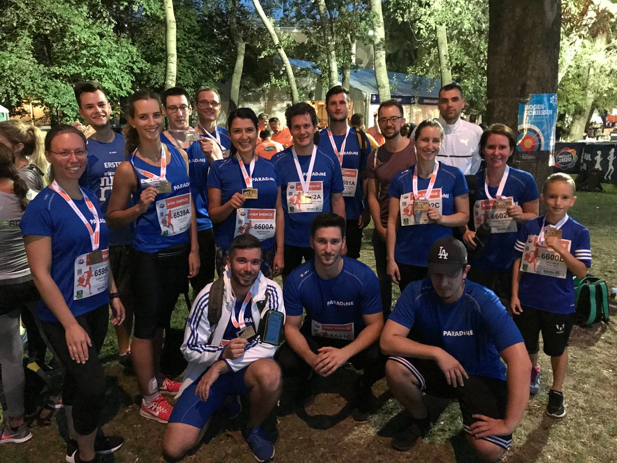 ParadineGmbH's tweet photo. The Paradine Team has started a very active autumn. We participated in the Wien Energie Business Run and Erste Bank Vienna Night Run, as well. Congrats to everybody!
#running #motivation #teambuilding #teamspirit #sport #thebestteam #vienna #businessrun #nightrun https://t.co/asfIpeEKiK