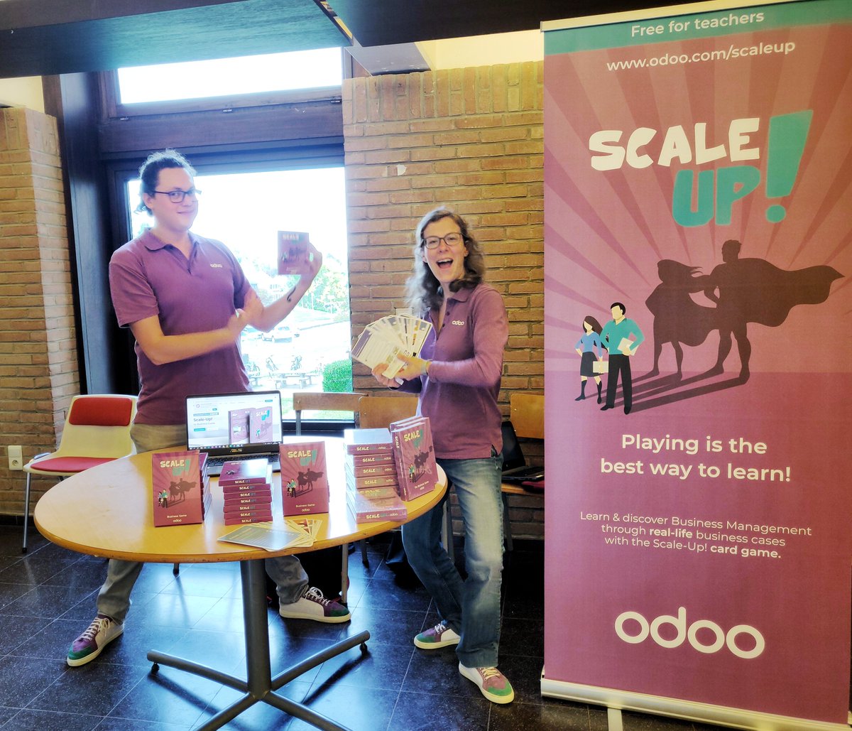 Presenting Odoo Scale-Up! (EN and FR versions) at @educode_belgium in Uccle, Brussels!
Join us and get a free copy! 
Venez !
#learning #teaching #superpowers