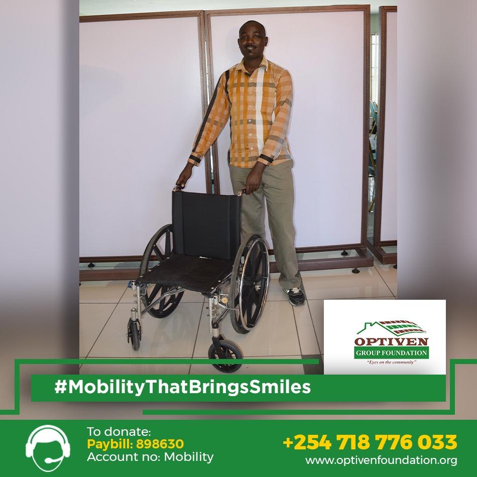 warugurumercy's tweet photo. Because of your generosity, Titus' father, who has been partially paralysed for 15 years, can now experience #MobilityThatBringsSmiles courtesy of @OptivenFoundatn https://t.co/O1oKTyyJfi