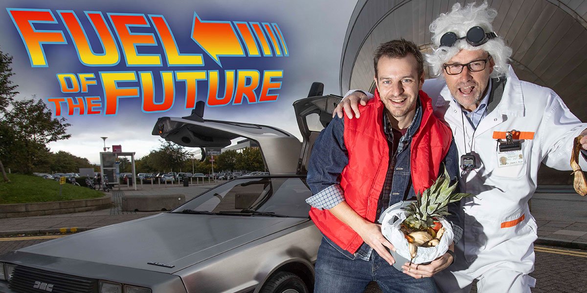 ZeroWasteScot's tweet photo. #DYK Food waste from two and a half caddies could provide enough power to watch the entire Back to the Future trilogy?  

This #RecycleWeekScot we've been raising awareness of the potential energy that can be captured from your #FoodWaste. Start today: https://t.co/YXjIdfOJzq https://t.co/4pOVMt19Vg