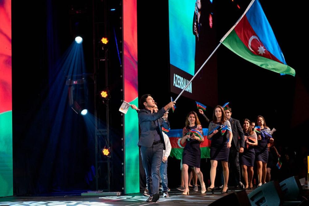 SARahmanova's tweet photo. #Azerbaijan ’s national #Enactus team consisting of students of the Academy of Public Administration under the President has won a group league and qualified for the semi-final of the 2019 Enactus world cup held in #SanJose, #California, #US.
@enactus #Enactus2019 https://t.co/WaRFJyn39k