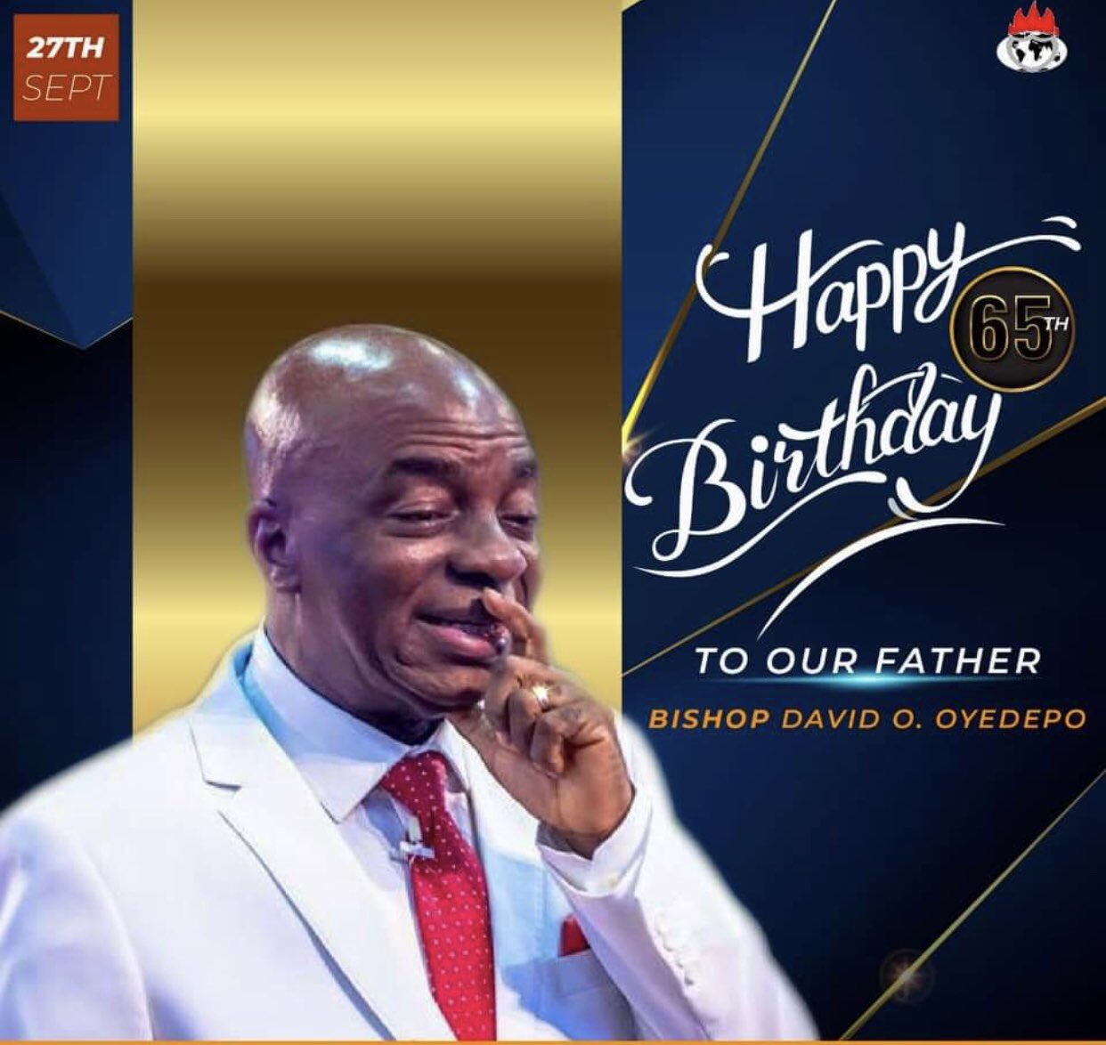 Happy birthday to my daddy, Bishop David Oyedepo. Many more years to your glorious life sir. 
