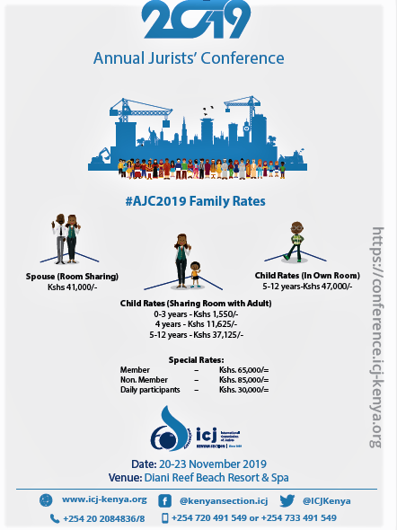 ICJKenya's tweet photo. The Annual #JuristsConference #AJC2019 will specifically examine how three development frontiers have interacted with the #RuleofLaw and rethink the emerging global, regional and national trends for each frontier @KAS_Kenya @lawsocietykenya https://t.co/OiTyow8NxF https://t.co/92fJynPNaC